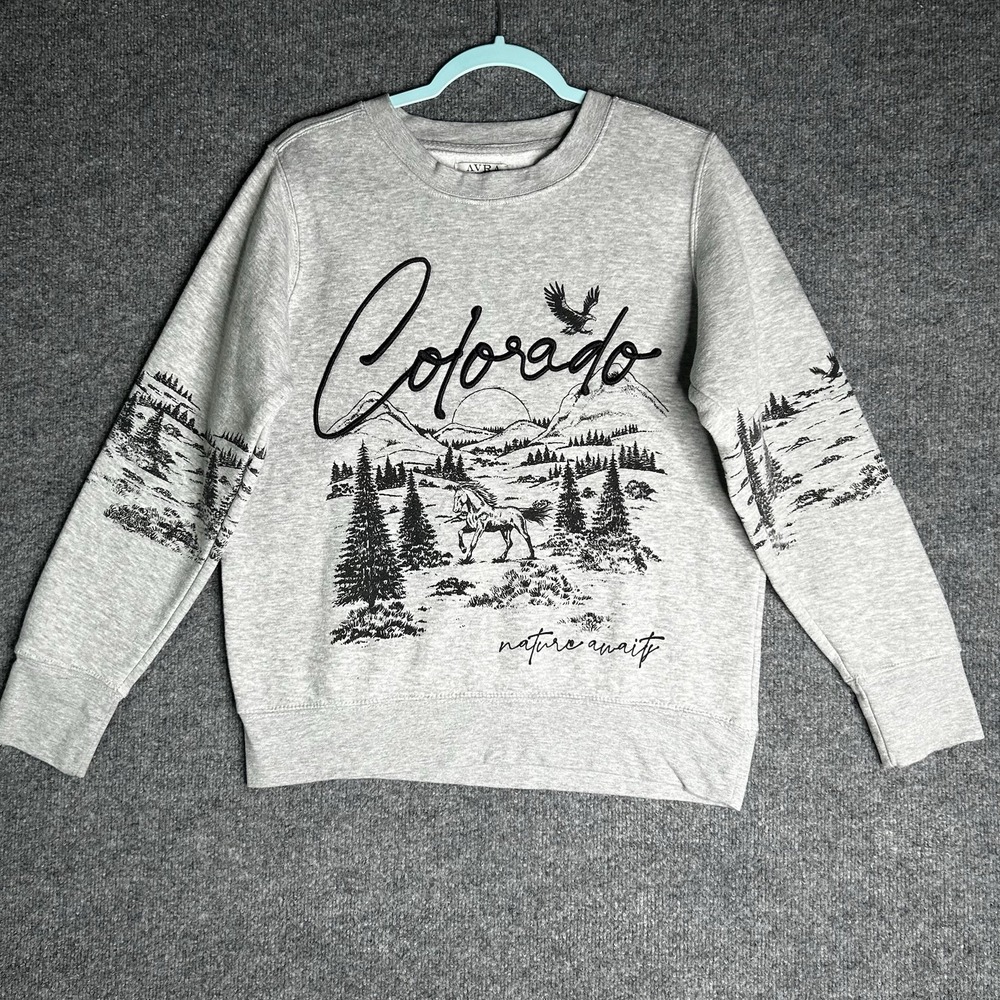 Avra Los Angeles Sweatshirt Colorado Graphic Size‎ Small Nature Outdoors